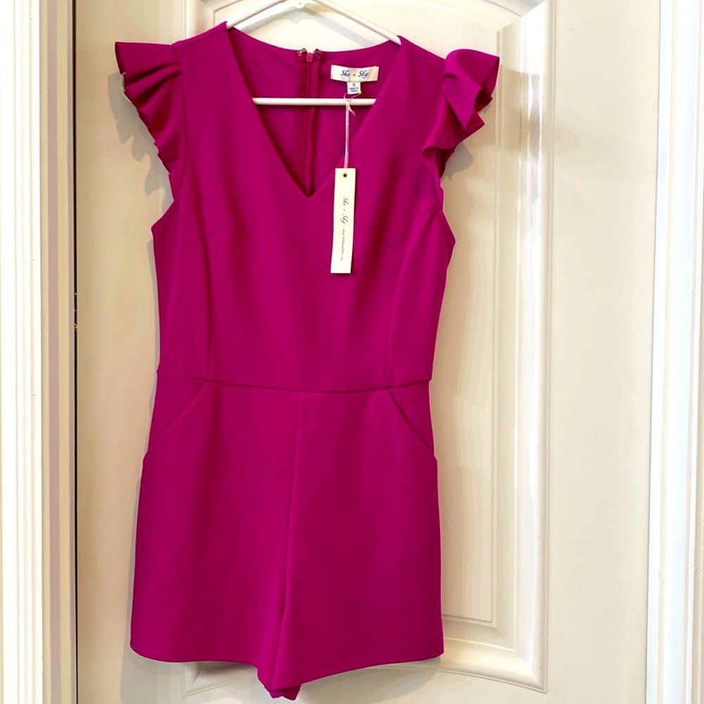 NWT She + Sky Purple Romper - Size Small